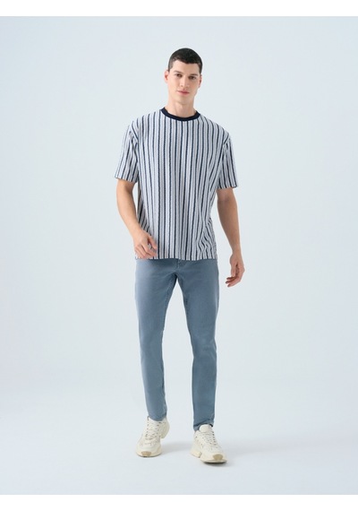 Loose Fit Erkek Tshirt K.kol Mavi