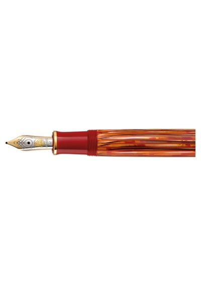 Pelikan Souveran M600 Dolma Kalem Tortoiseshell-Red F Uç 815840