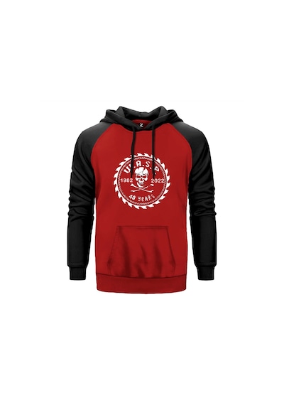 Wasp 40 Years Kırmızı Renk Reglan Kol Sweatshirt Kırmızı