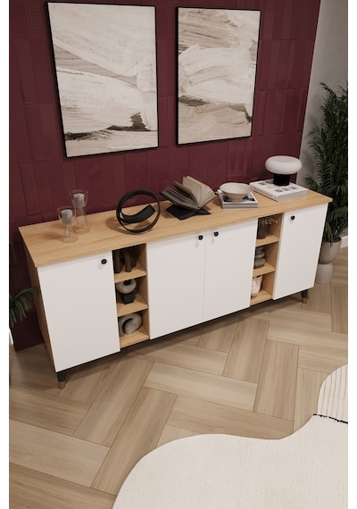 Lüks Konsol Tv Ünitesi %100 Mdf Salon Ve Yemek Odası Ünitesi Knsl05 Beyaz - Karına Lüks Konsol Tv Ünitesi %100 Mdf Salon Ve Yemek Odası Ünitesi Knsl05 Beyaz - Karına