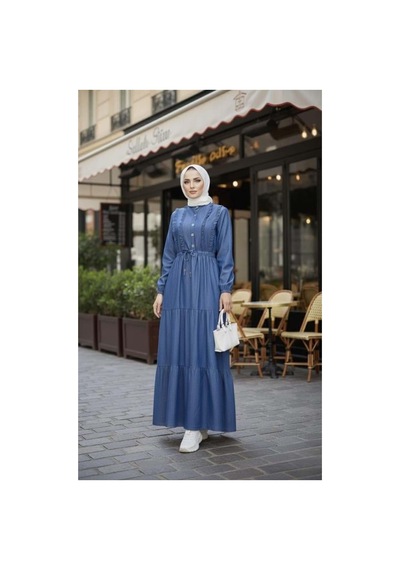 Hb Harma Time Butik Kadın Fırfır Detaylı Düğmeli Koyu Kot Mavi Elbise Koyu Mavi Koyu Mavi Hb Harma Time Butik Kadın Fırfır Detaylı Düğmeli Koyu Kot Mavi Elbise Koyu Mavi Koyu Mavi