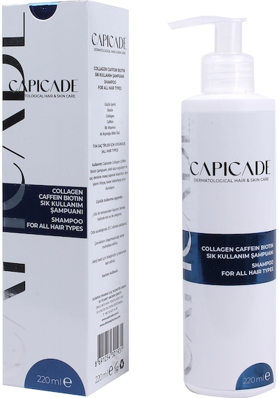 Capicade Collagen Caffein Biotin Sık Kullanım Şampuanı  220 ML