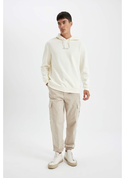 DeFacto %100 Pamuk Relax Fit Kapüşonlu Baskılı Sweatshirt Y9652AZ24AUER139