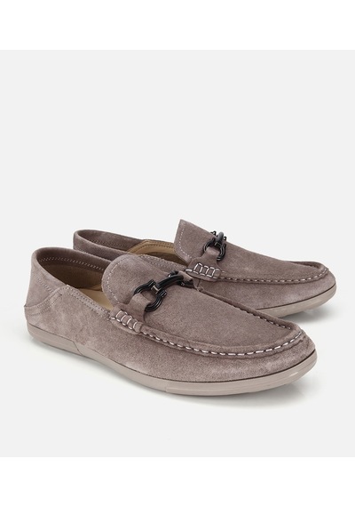 Hotiç Erkek Süet Deri Bej Toka Detaylı Comfort Loafer