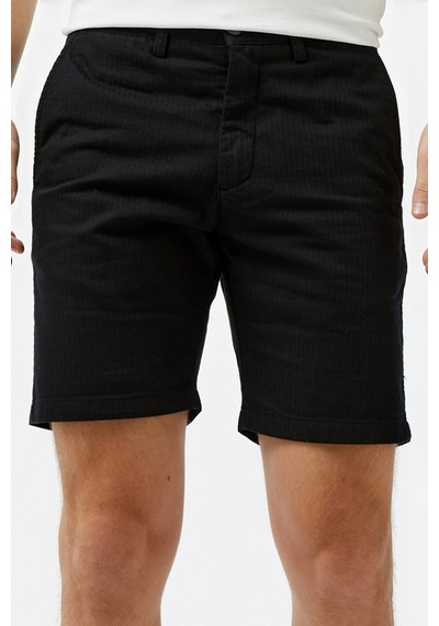 Lacoste Men's Slim Fit Bermuda Shorts Erkek Dar Kesim Keten Bermuda Şort Siyah