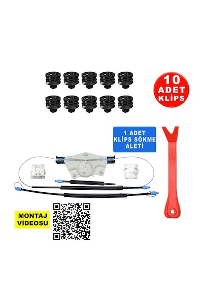 Vw Golf 4 Bora 1998-2005 Sag Ön Cam Kriko Tamir Seti Plastik Ayak 64381647