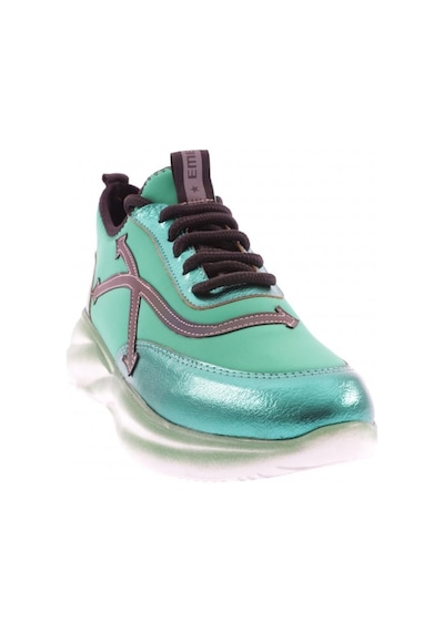 Dgn 311 Kadin Kalin Taban Yazi Detayli Sneakers Ayakkabi Çimen Yeşili