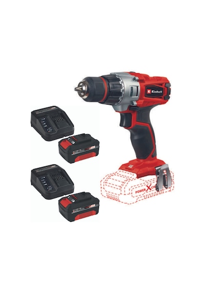 Einhell TE-CD 18/2 li Akülü Matkap Vidalama 2x4.0 Çift Akülü Set