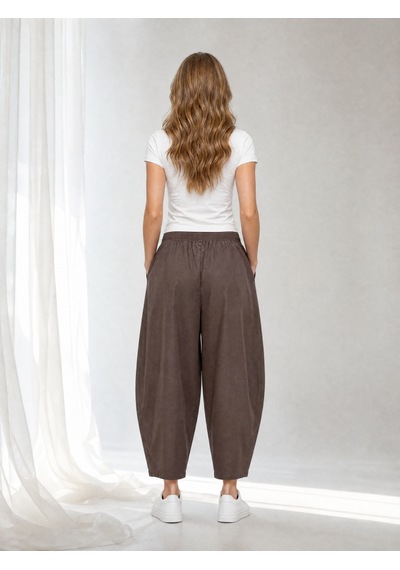 Nealirsanall.com Kadın Yüksek Bel Beli Lastikli Gabardin Balon Paça Pantolon - Dikiş Detaylı Rahat Kesim Şalvar Pantolon Siyah Nealirsanall.com Kadın Yüksek Bel Beli Lastikli Gabardin Balon Paça Pantolon - Dikiş Detaylı Rahat Kesim Şalvar Pantolon Siyah