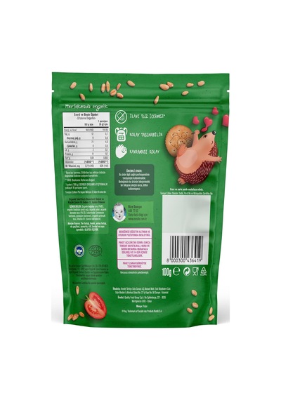 Organik Tahıl Bazlı Domatesli Sebzeli Kraker 100 Gram