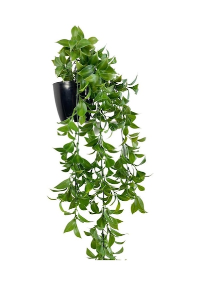 Yapay Çiçek Saksıda Sarkan Fejka Yeşil Limon Yaprağı Yapay Sarmaş