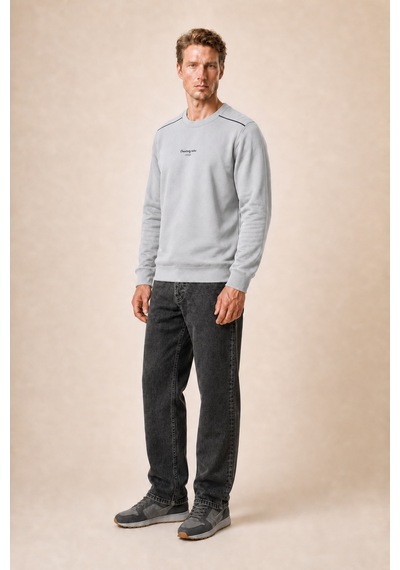 Redline Qwen Bisiklet Yaka Regular Fit Kışlık Sweatshirt Gri