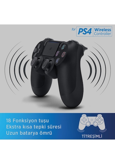 Polosmart PSG05 Kablosuz PS4 Uyumlu Siyah Oyun Kolu