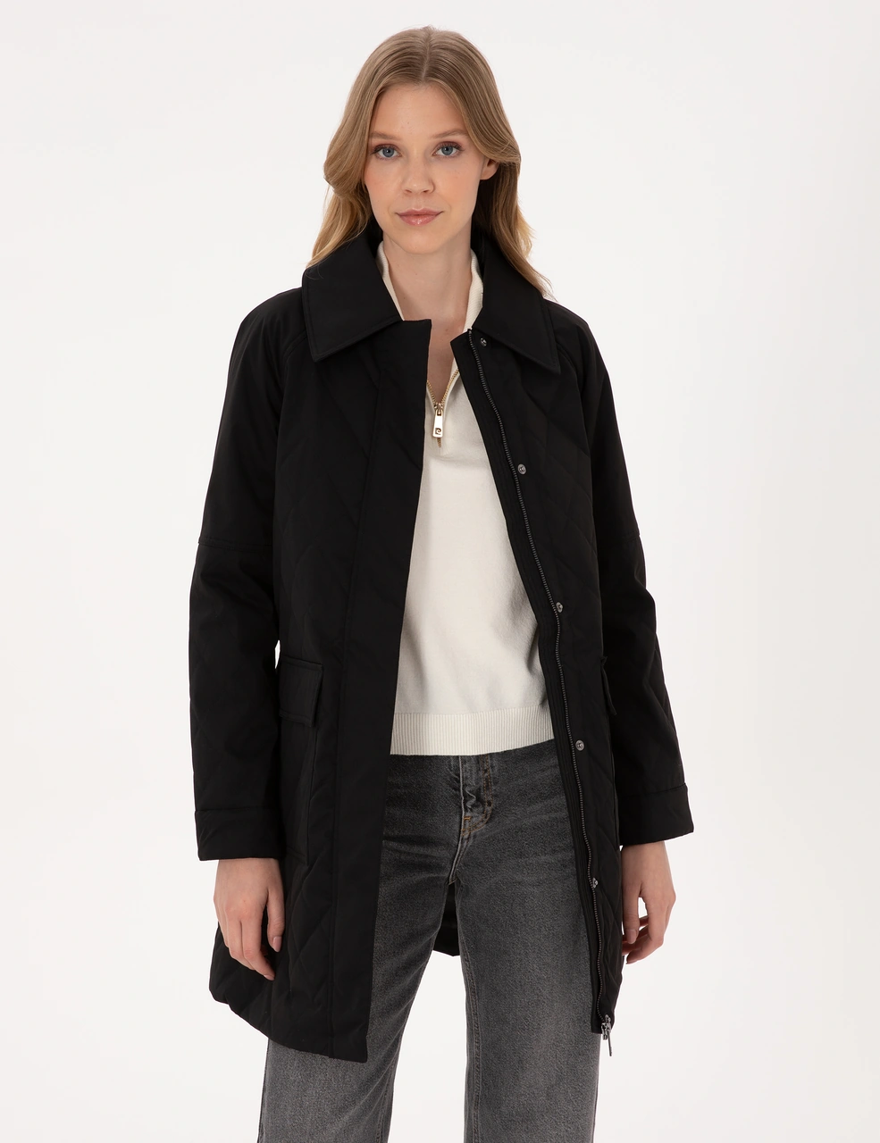 Pierre Cardin Kadın Siyah Kaban 50313891-vr046 Siyah