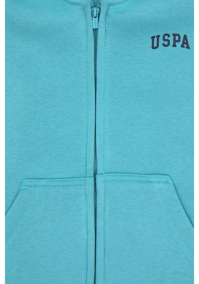 U.S. Polo Assn. Erkek Çocuk Mint Örme Fermuarlı Kapüşonlu Hırka 50313852-VR152