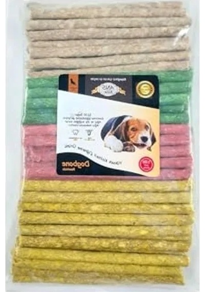 Renkli Köpek Ödül Çubuğu, 14 Cm 100'lü Paket