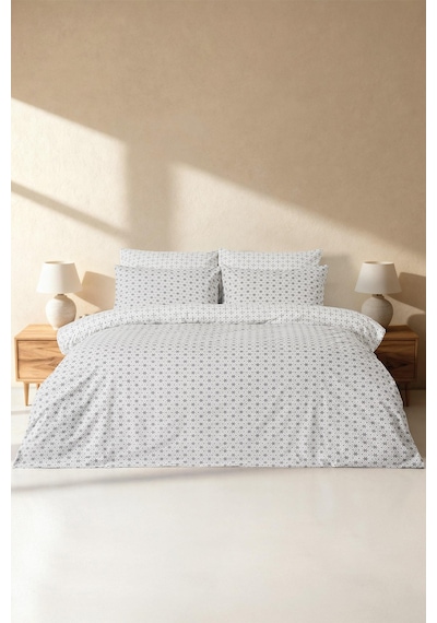 Mix & Match Bloom %100 Pamuk Tek Kişilik Nevresim Seti Gri