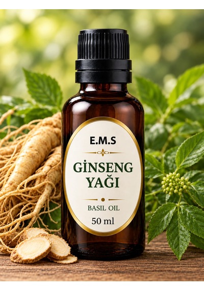 50 Ml Ginseng Yağı Basil Oil Cilt Ve Saç Bakım Yağı.