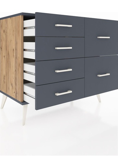 Hyperion Şifonyer 6 Çekmeceli 88x44x80 Çam-antrasit Antrasit Hyperion Şifonyer 6 Çekmeceli 88x44x80 Çam-antrasit Antrasit
