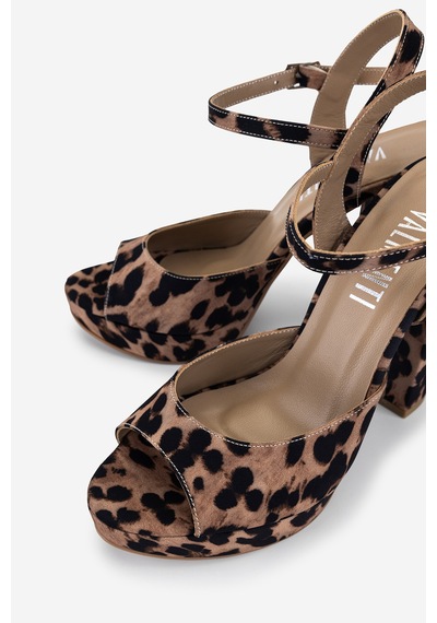 Valmenti Kadın Tekstil Leopar Topuklu Ayakkabı 828 8626 Bn Ayk Y26 Leopar Saten Çok Renkli