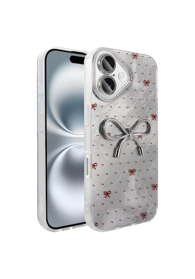 Apple Uyumlu iPad iPhone 16 Plus Kılıf Kamera Korumalı Figürlü Zore Ponti Silikon Kapak Açık Mavi