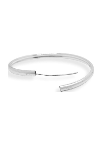 Oya Silver Oval Hatlı Yuvarlak Gümüş Halka Küpe 4.5x4.5cm- 3mm Kalınlık 925 Ayar