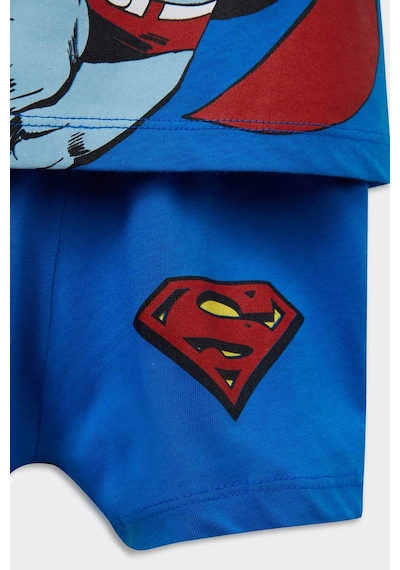 DeFacto Erkek Bebek Superman Pijama Takımı Kısa Kollu Penye Üst Beli Lastikli Şort E1189A525HSBE64