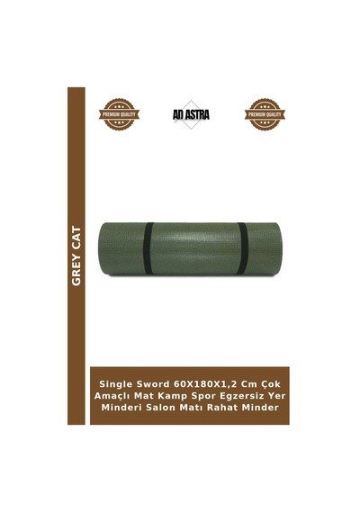 Single Sword 60x180x1,2 Cm Çok Amaçlı Mat Kamp Spor Egzersiz Yer Minderi Salon Matı Rahat Minder Çok Renkli