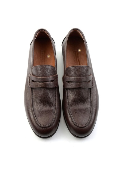 Kahve Hakiki Deri Erkek Loafer Ayakkabı E01730351040
