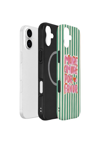 Apple iPhone Uyumlu 17 Vorian Çift Katmanlı Magsafe Kılıf More Amore Green