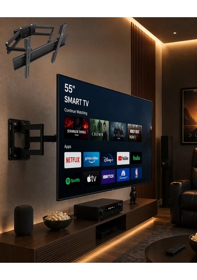 Northcity Hareketli Televizyon Askı Aparatı 32-55 İnç Duvara Monte Tv Tutucu