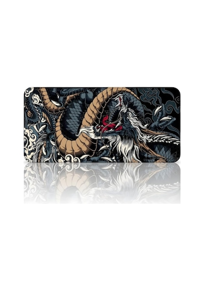 Tr 8 Farklı Desenli Baskılı Model Black Deer Xxl Gaming Mouse Pad 90x40 Cm Dikişli Kenar, Kaymaz Taban, Dijital