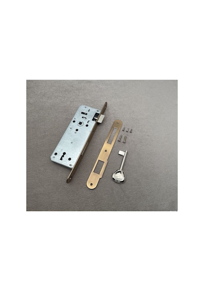 Özen Handles Oval İç Kapı Oda Kilidi Gömme Kilit 40/90/23 Antik Sarı 2 Adet