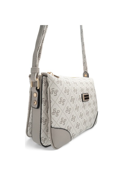 Silver & Polo Silver Polo A.gri - Gri Monogram Kadın Çapraz Çanta Sp784