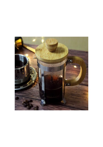 Ahşap Detaylı 350 Ml Cam French Press Belirtilmemiş
