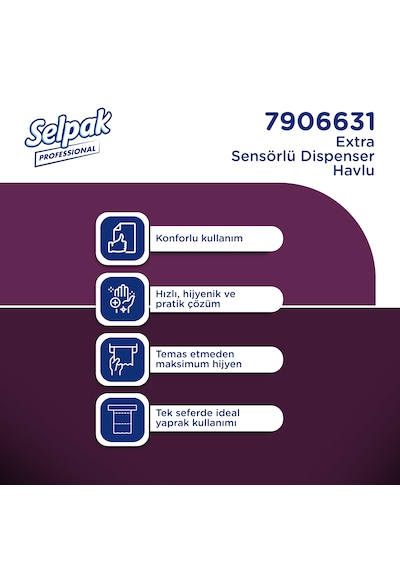 Selpak Professional Extra Sensörlü Havlu, 21 Cm, 135 Metre