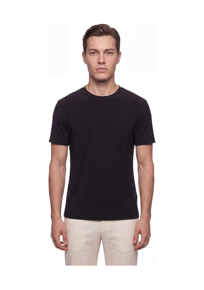 Efor Comfort Fit Pamuklu Bisiklet Yaka Siyah Tişört Ts 929