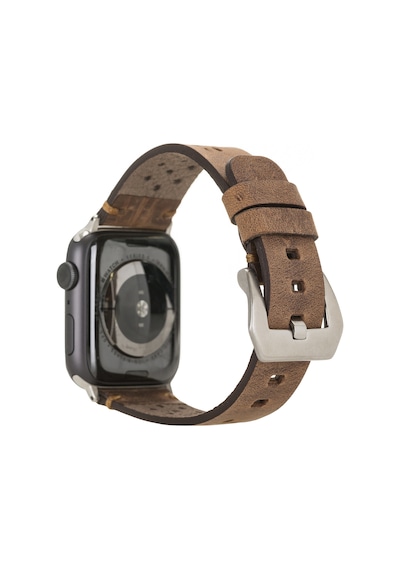 Apple Watch Uyumlu Deri Kordon Vigo 42-44-45mm G2 Kahve