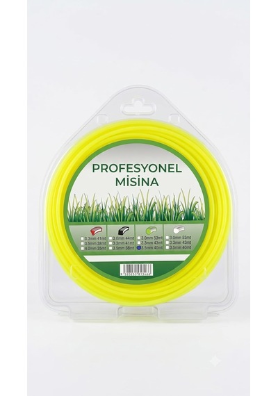 Profesyonel 6 Köşe Tırpan Misinası, 3.50 Mm X 40 Metre Altıgen Yeşil Ot Biçme Teli - Bahçe, Çalı Ve Yabani Ot Kesimi İçin Ekstra Dayanıklı Çok Renkli