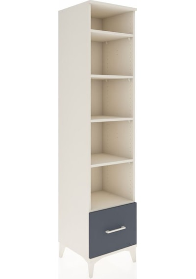 Hyperion Dolap 5 Raflı Tek Çekmeceli 44x44x195 Aytaşı-antrasit Aytaşı