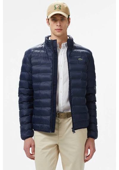 Lacoste Synthetic Fill Jacket Gizlenebilir Kapişonlu Şişme Erkek Mont Lacivert