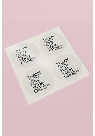 Thank You For Your Order Sticker 3x3cm St2183 Çok Renkli