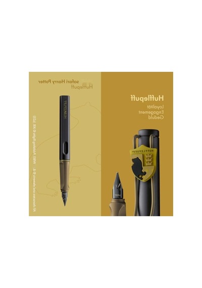 Ergonomik Dolma Kalem, Hufflepuff Temalı 165-Koyu Yeşil