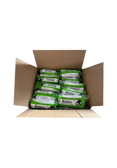 Arma Kimpack Beyaz Mini Boy 40 x 50 CM 20 L Çöp Torbası Poşeti 40 x 40'lı