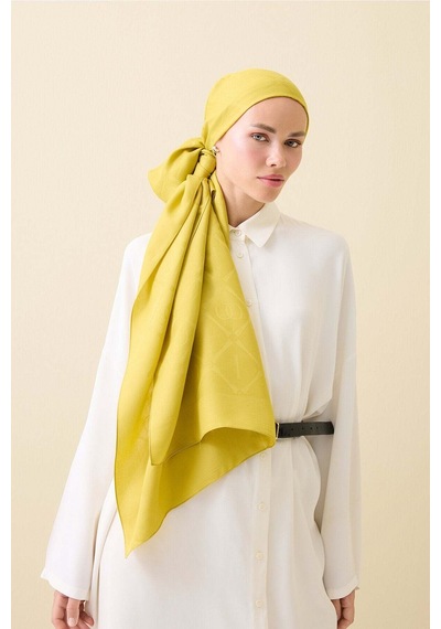 Imannoor İman I Baklava Hardal Ramy Jakar Şal 70x190 Hardal
