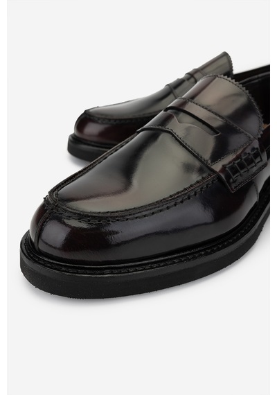 Valmenti Erkek Hakiki Deri Bordo Loafer Ayakkabı 994 442 Erk Ayk K24-25 Bordeaux Bordo