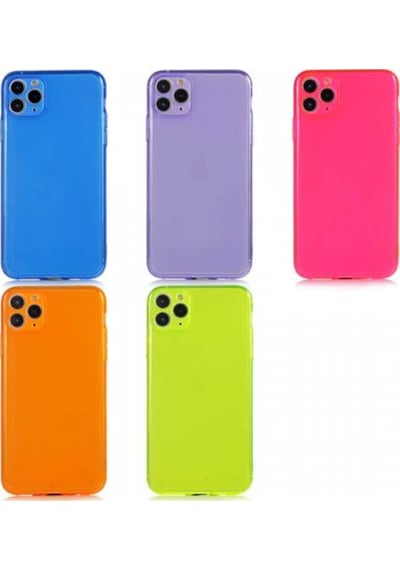 Apple Uyumlu iPhone 11 Pro Max Kilif Kamera Çikintili Renkli Transparan Mun 556821471