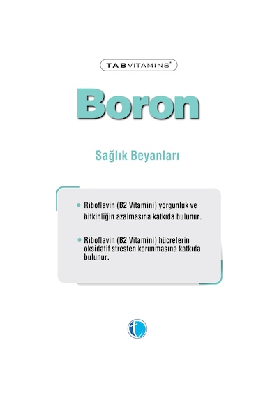 Tabvitamins Boron Bor 120 Kapsül