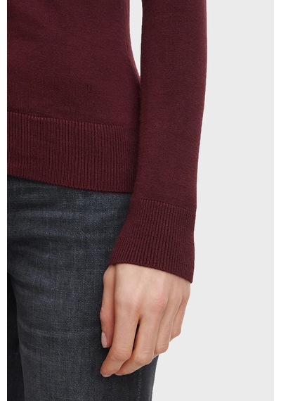 Guess Ls Tn Hallie Triangle Logolu Regular Fit Balıkçı Yaka Kazak W6br54z1455 Kadın Kazak W6br54 Z1455 G596 Bordo