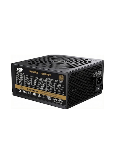 Alpha Neon 750w 80+ Bronze Power 7x Argb Fan Kumanda Ve Kontrolcü Atx Boş Bilgisayar Kasası Siyah